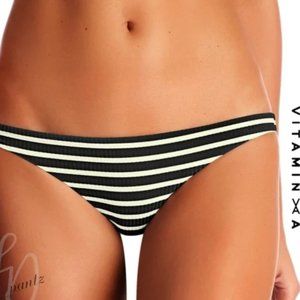 Vitamin A Luciana Bottoms NWT Marin Stripe Black & White